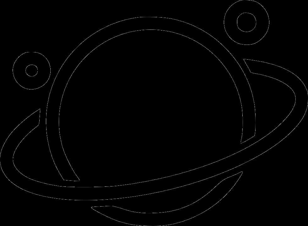 Abstract Saturn Outline PNG image