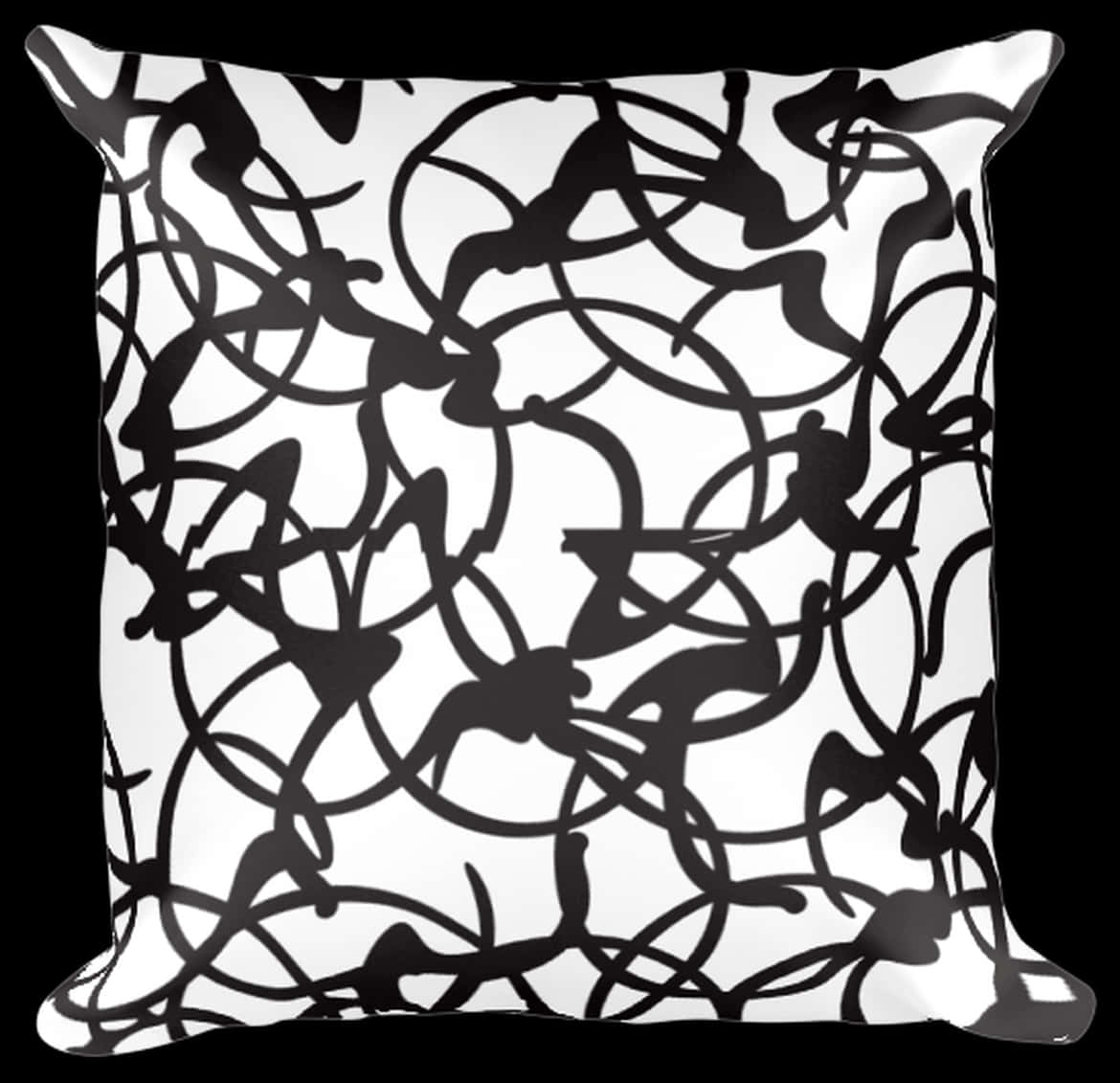Abstract Scribble Design Cushion PNG image