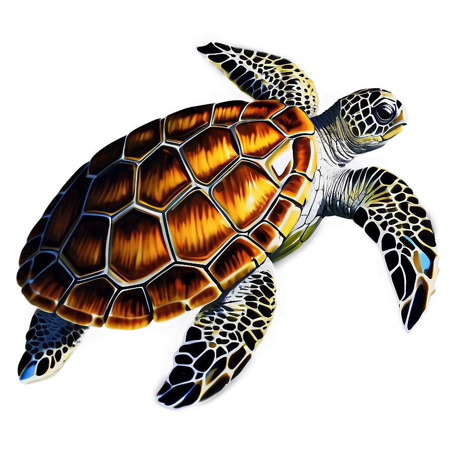 Abstract Sea Turtle Painting Png 31 PNG image