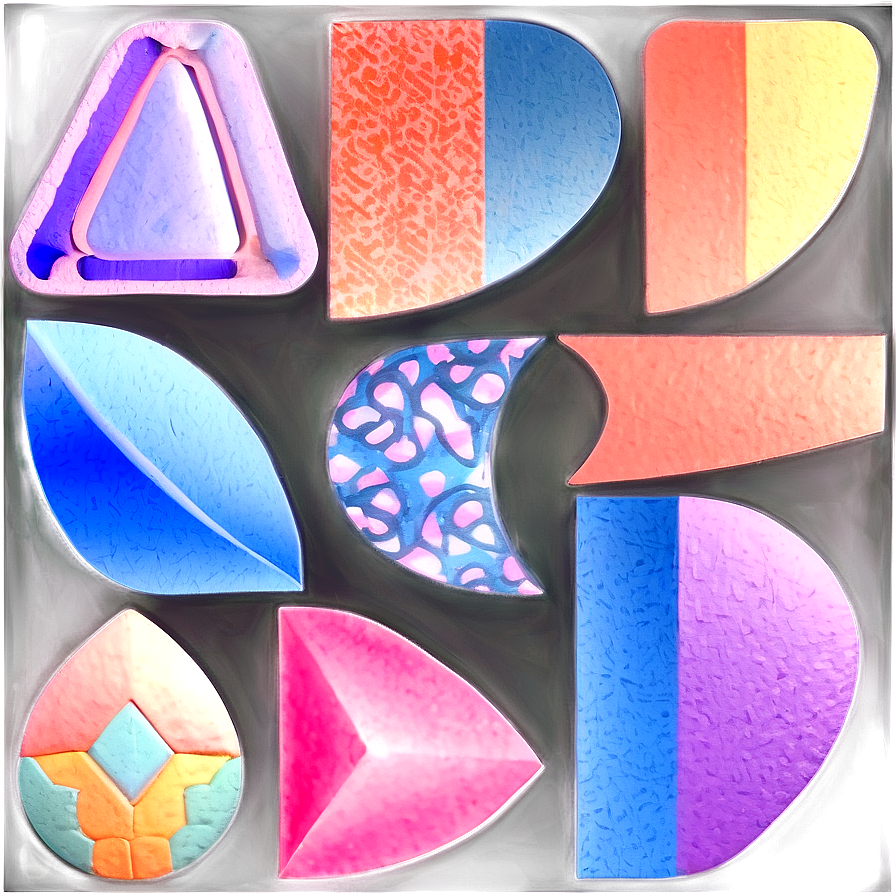 Abstract Shapes In Pastel Tones Png Nph1 PNG image