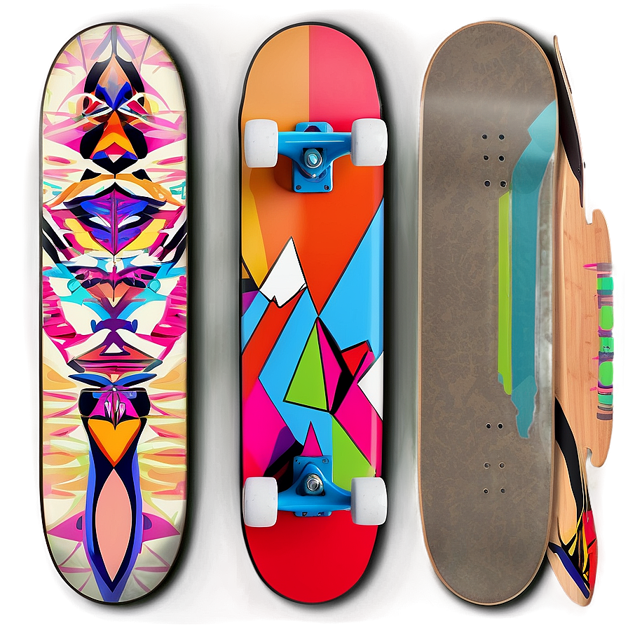 Abstract Skateboard Deck Pattern Png Wuf54 PNG image