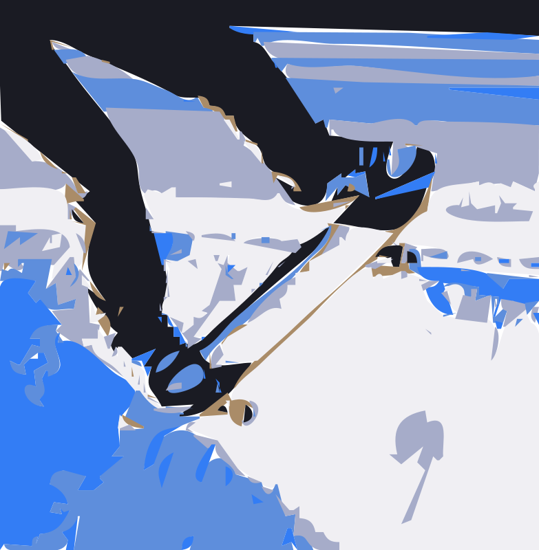 Abstract Skateboard Trick Vector Art PNG image