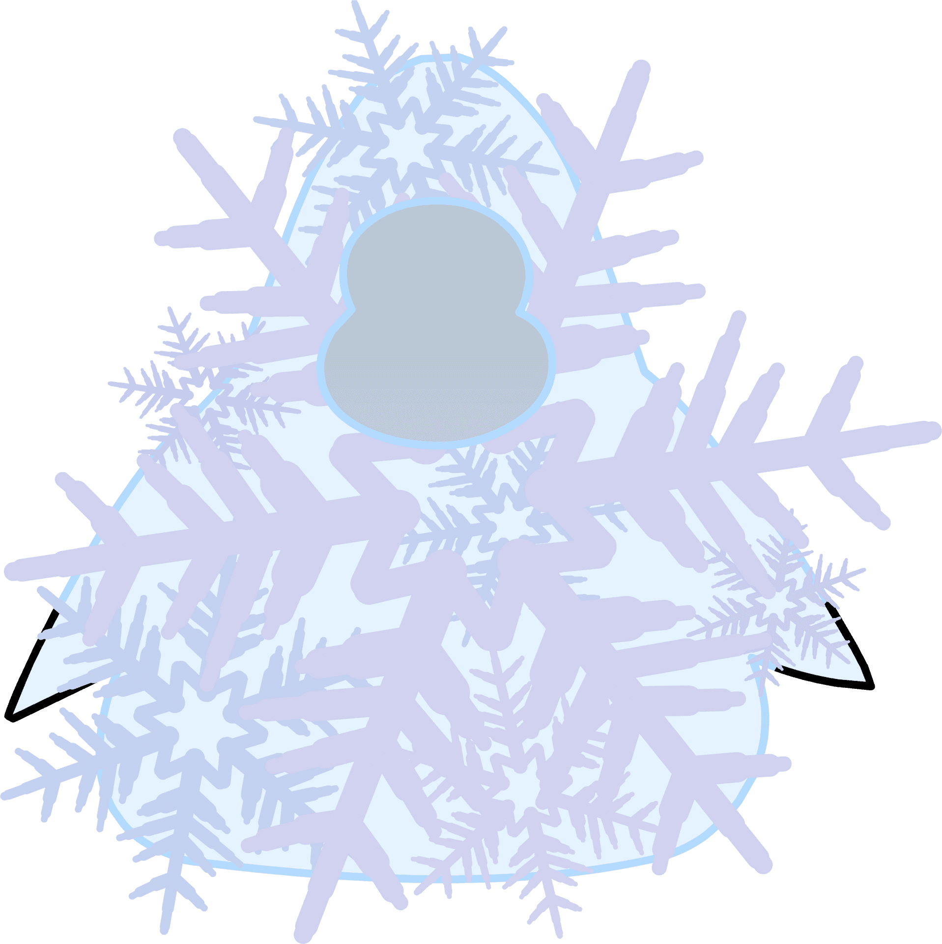 Abstract Snowflake Overlay Graphic PNG image