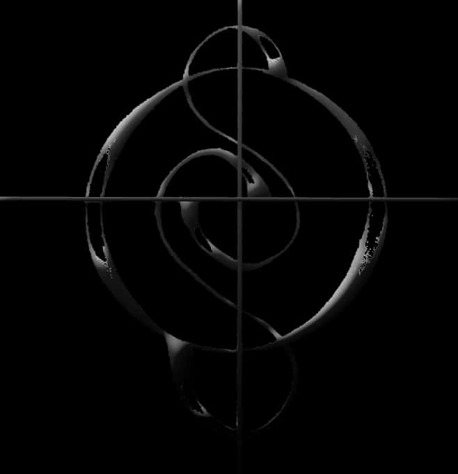 Abstract Spiral Crosshair Design PNG image