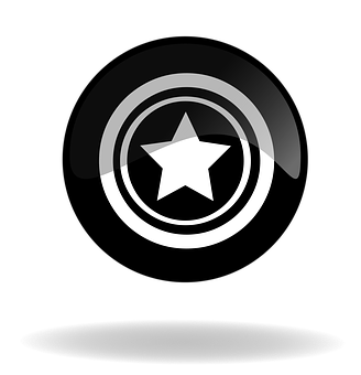 Abstract Star Icon Black Background PNG image
