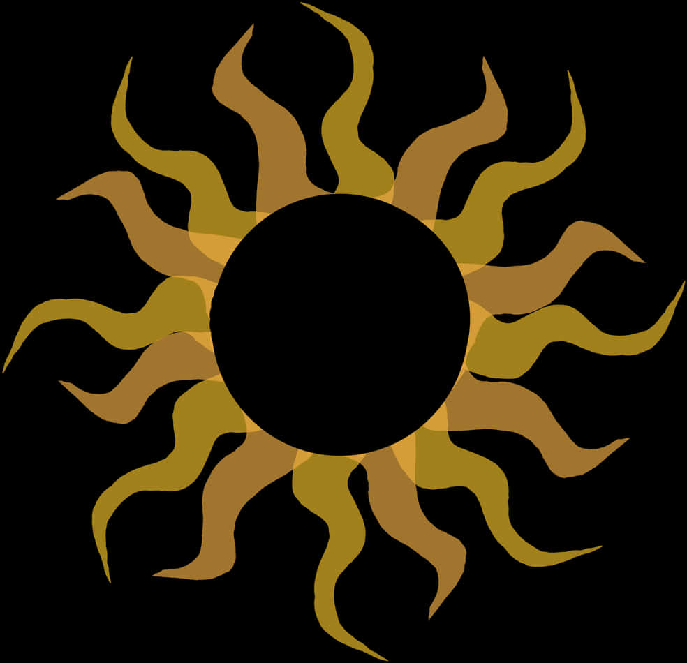 Abstract Sun Design Illustration PNG image