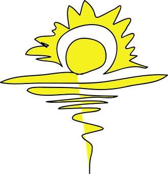 Abstract Sun Reflection Graphic PNG image