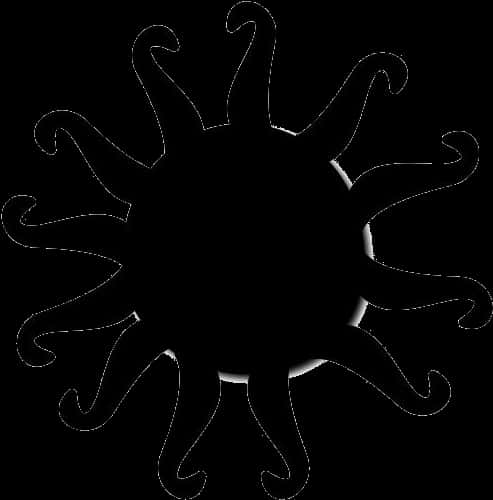 Abstract Sun Silhouette PNG image