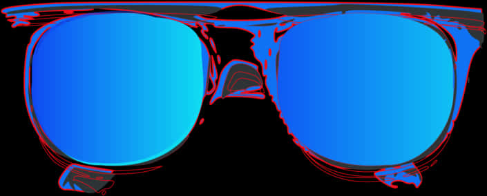 Abstract Sunglasses Design PNG image