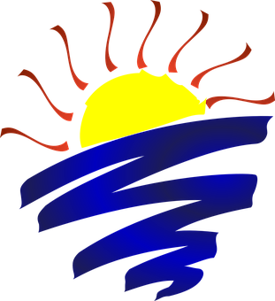 Abstract Sunrise Graphic PNG image