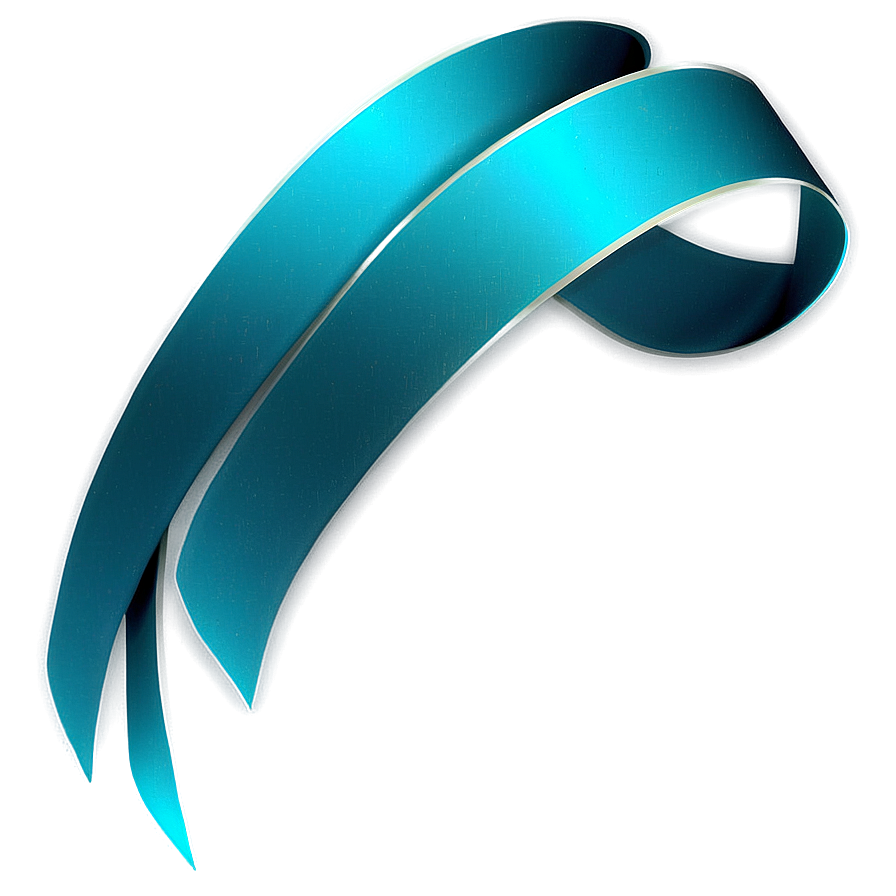 Abstract Teal Ribbon Art Png 73 PNG image