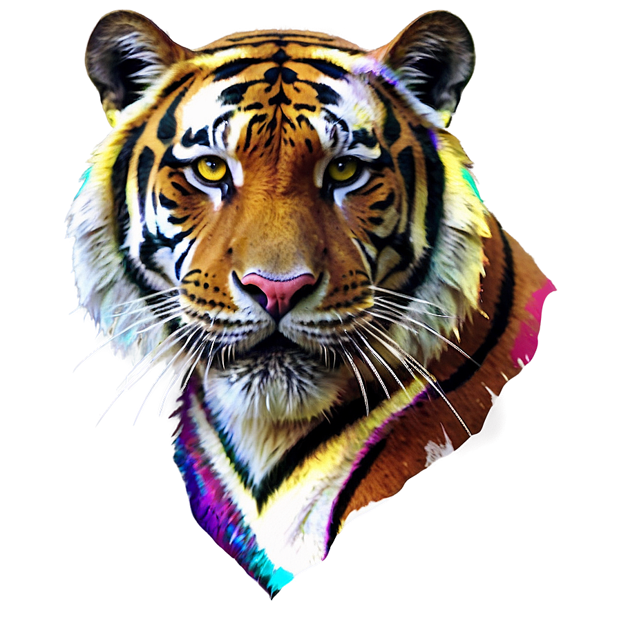 Abstract Tiger Art Png 05032024 PNG image