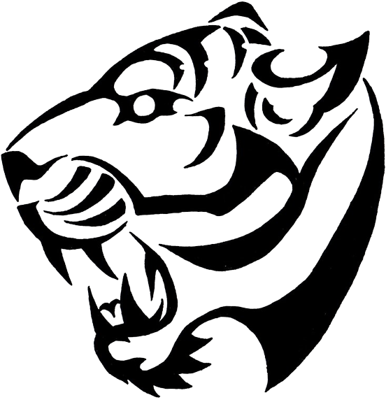 Abstract Tiger Design Graphic PNG image