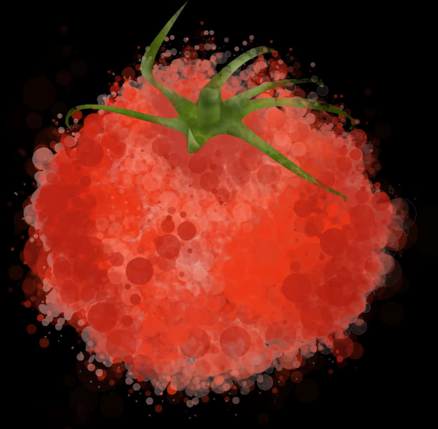 Abstract Tomato Artistic Render PNG image