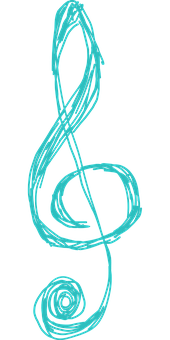 Abstract Treble Clef Art PNG image