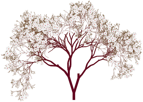 Abstract Tree Artwork PNG image