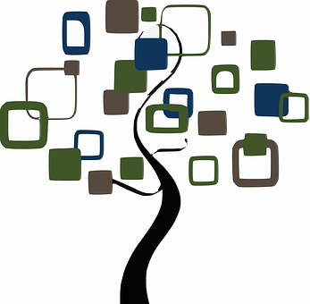 Abstract Tree Artwork PNG image