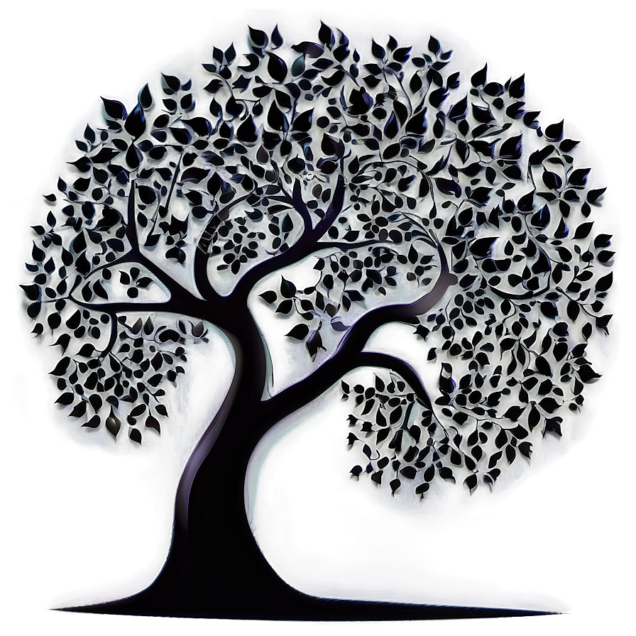 Abstract Tree Silhouette Png Hil PNG image