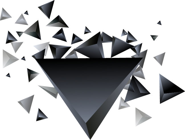 Abstract Triangles Scatter PNG image