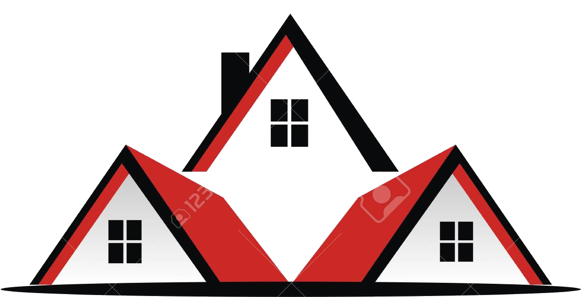 Abstract Triangular Houses Graphic PNG image