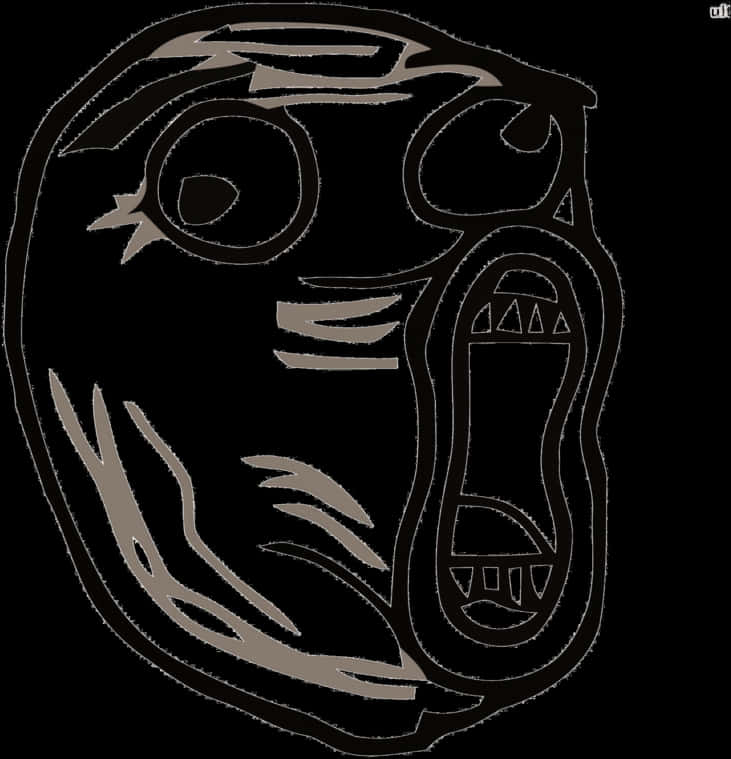 Abstract Tribal Face Drawing PNG image