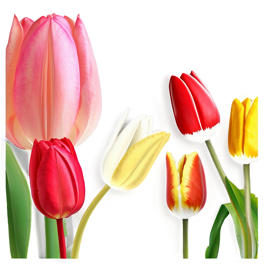 Abstract Tulips Art Png 4 PNG image
