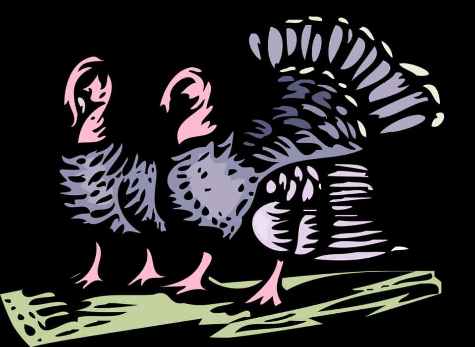 Abstract Turkeys Artwork PNG image