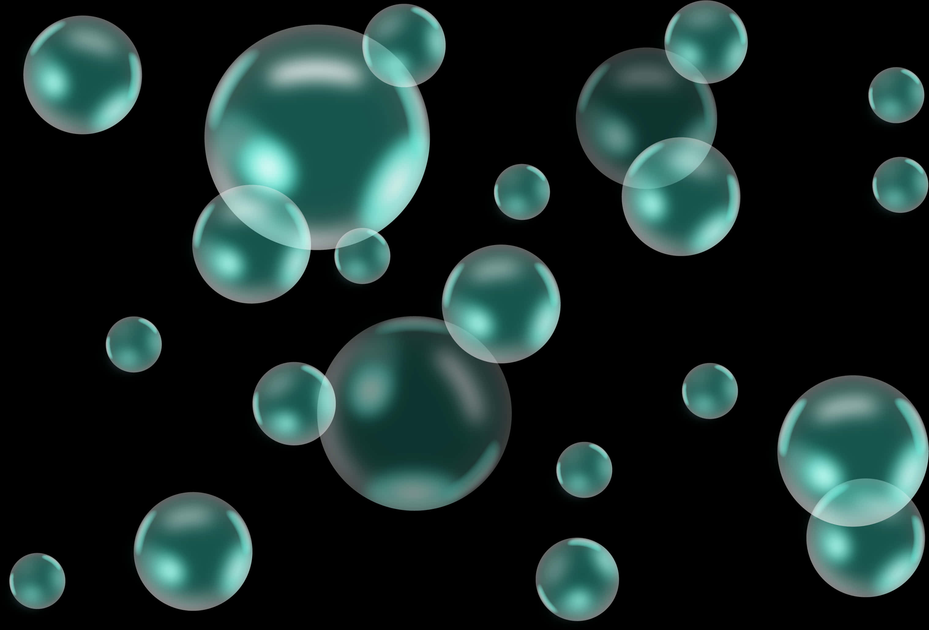 Abstract Turquoise Bubbles Background PNG image