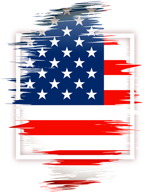 Abstract U S A Flag Artwork PNG image