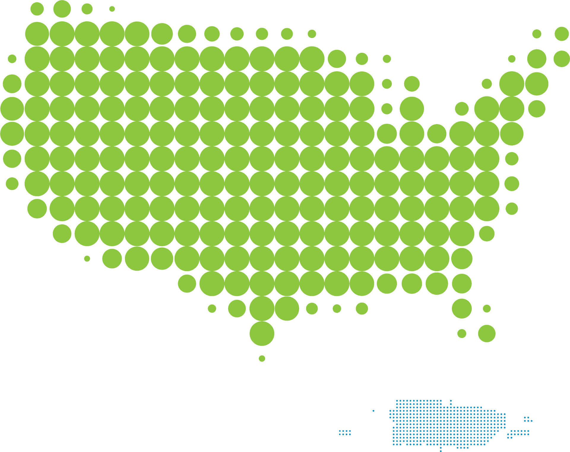 Abstract U S A Map Dots Design PNG image