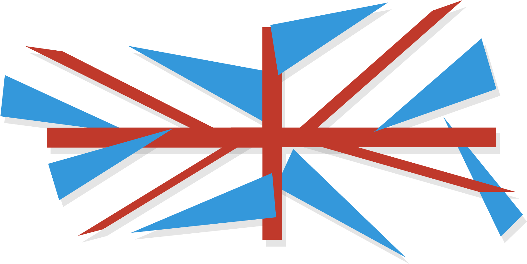 Abstract Union Jack Design PNG image