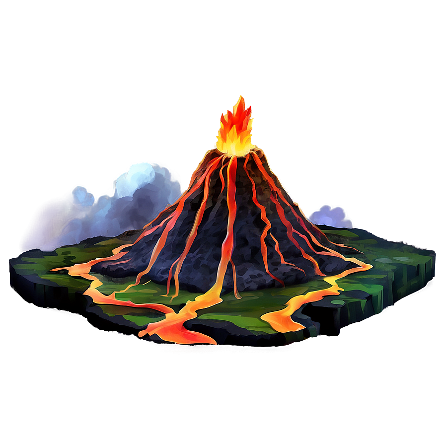 Abstract Volcano Art Png 30 PNG image