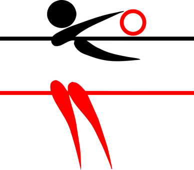 Abstract Volleyball Spike Redand Black PNG image