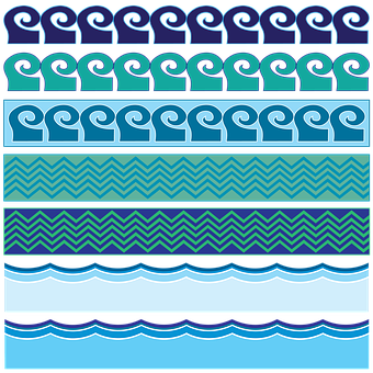 Abstract Water Patterns Vector PNG image