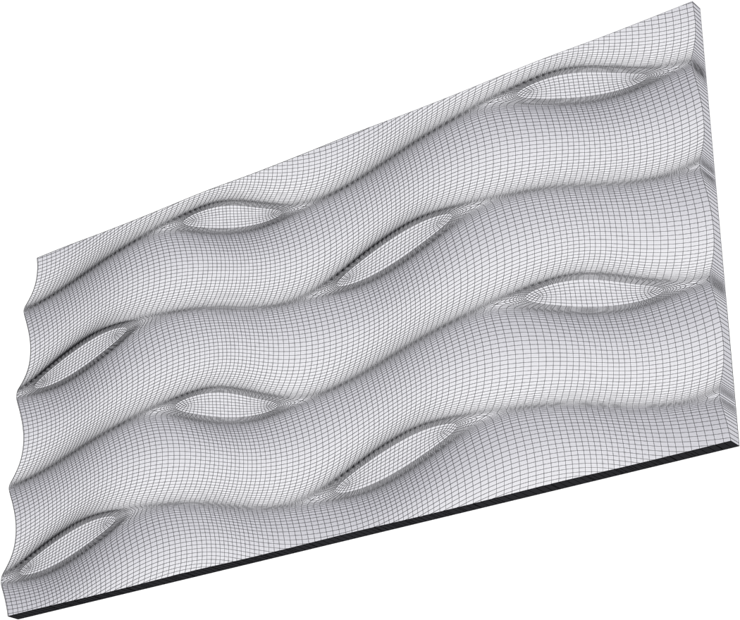 Abstract Wave Pattern3 D Model PNG image