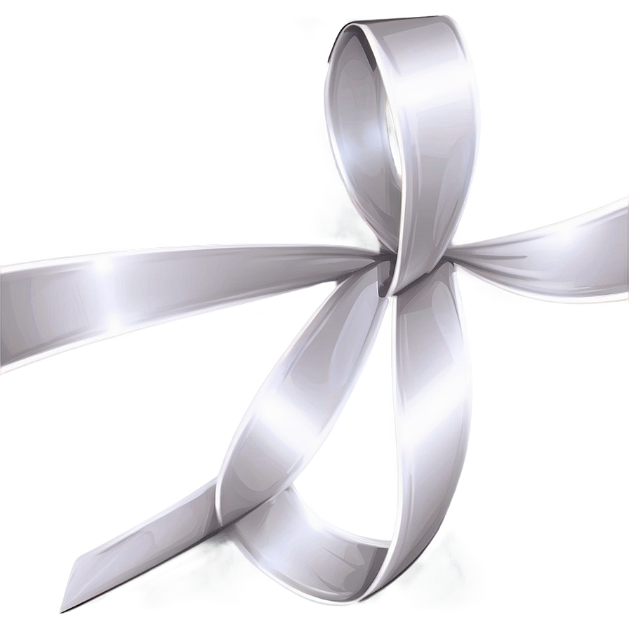 Abstract White Ribbon Art Png 06122024 PNG image