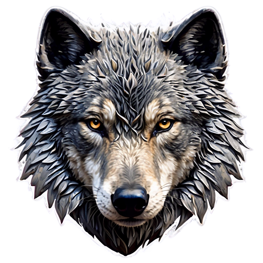 Abstract Wolf Head Artwork Png 83 PNG image