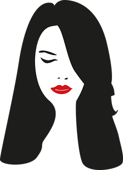 Abstract Woman Face Vector PNG image