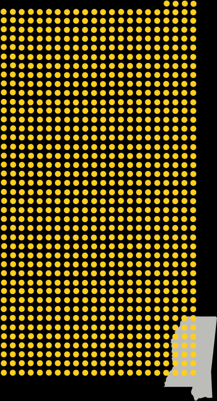 Abstract Yellow Dots Pattern PNG image