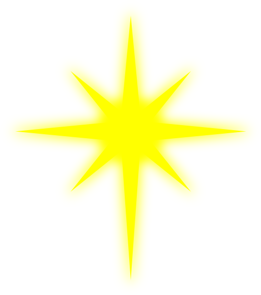 Abstract Yellow Star Vector PNG image