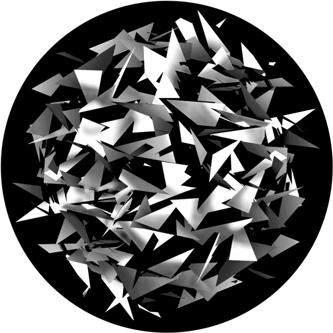 Abstract3 D Blackand White Shards PNG image