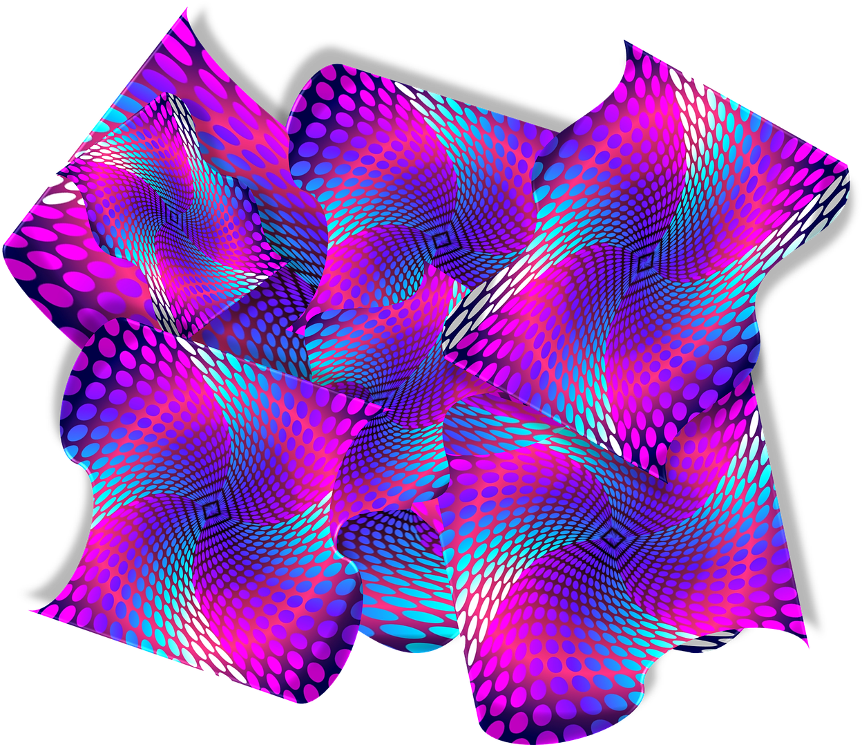Abstract3 D Wavy Pattern PNG image
