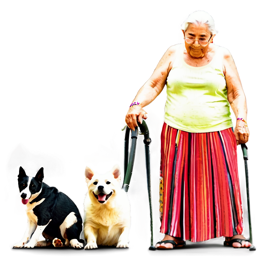 Abuela And Pets Png Egu PNG image