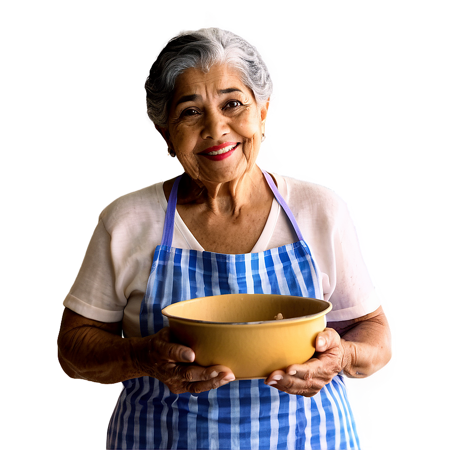 Abuela Cooking Illustration Png 06292024 PNG image