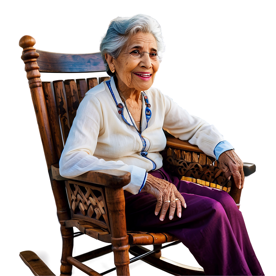Abuela In Rocking Chair Png Rtd PNG image