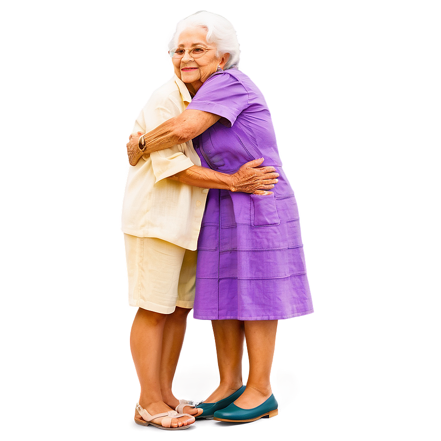 Abuela's Hug Moment Png 40 PNG image