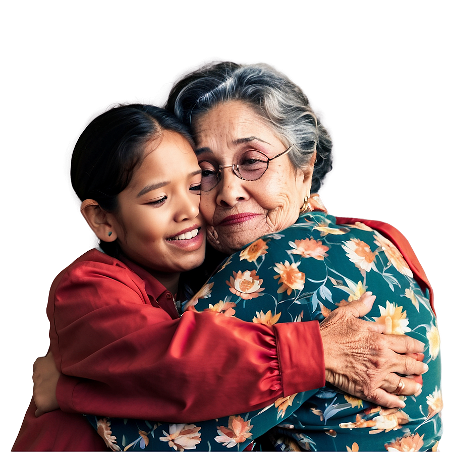 Abuela's Hug Moment Png 42 PNG image