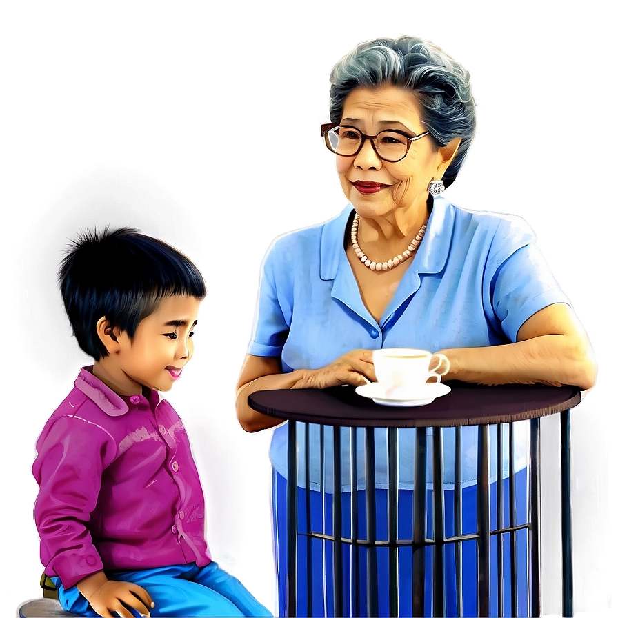 Abuela's Tea Time Png 06292024 PNG image