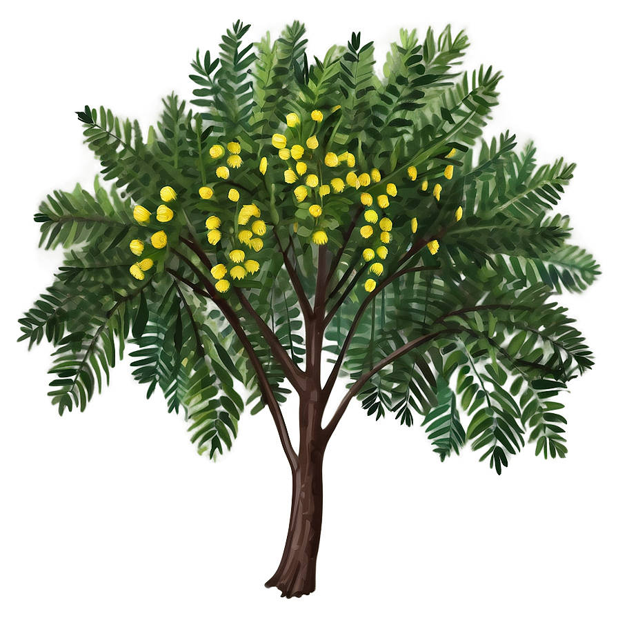 Acacia Tree Botanical Drawing Png 06132024 PNG image