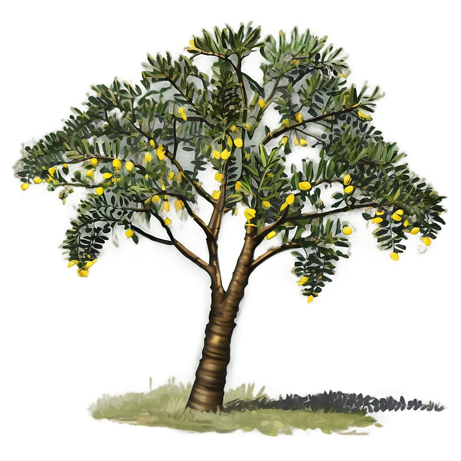 Acacia Tree Field Guide Illustration Png 06132024 PNG image